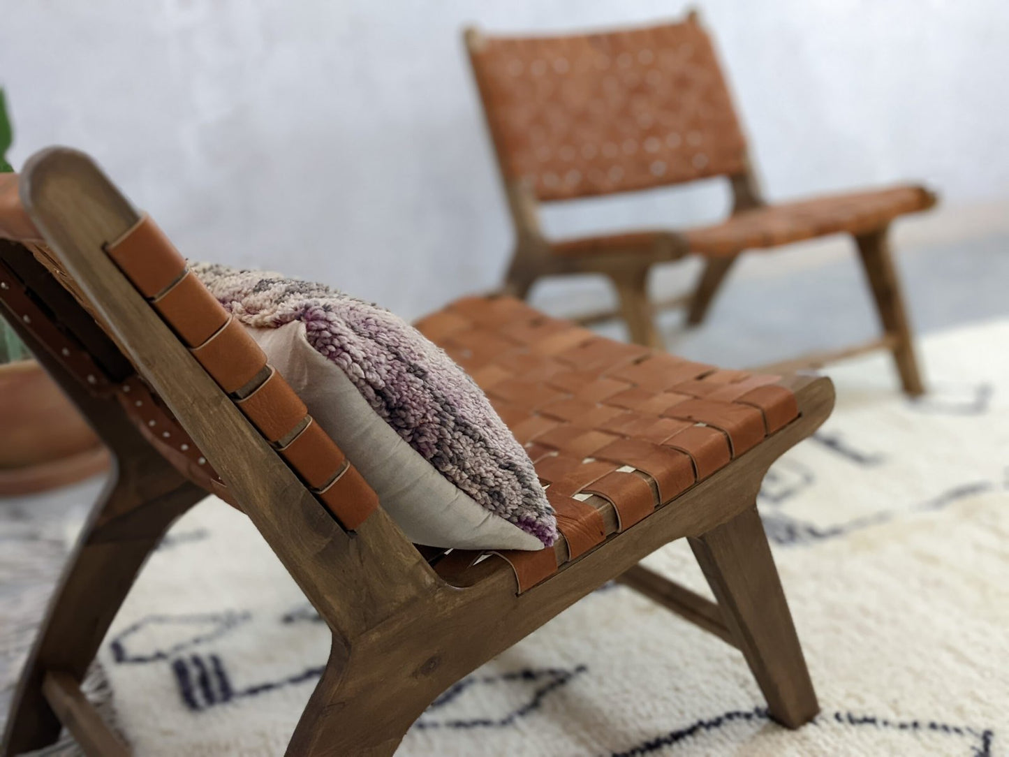 Deux Fauteuils Baldi Chic En cuir