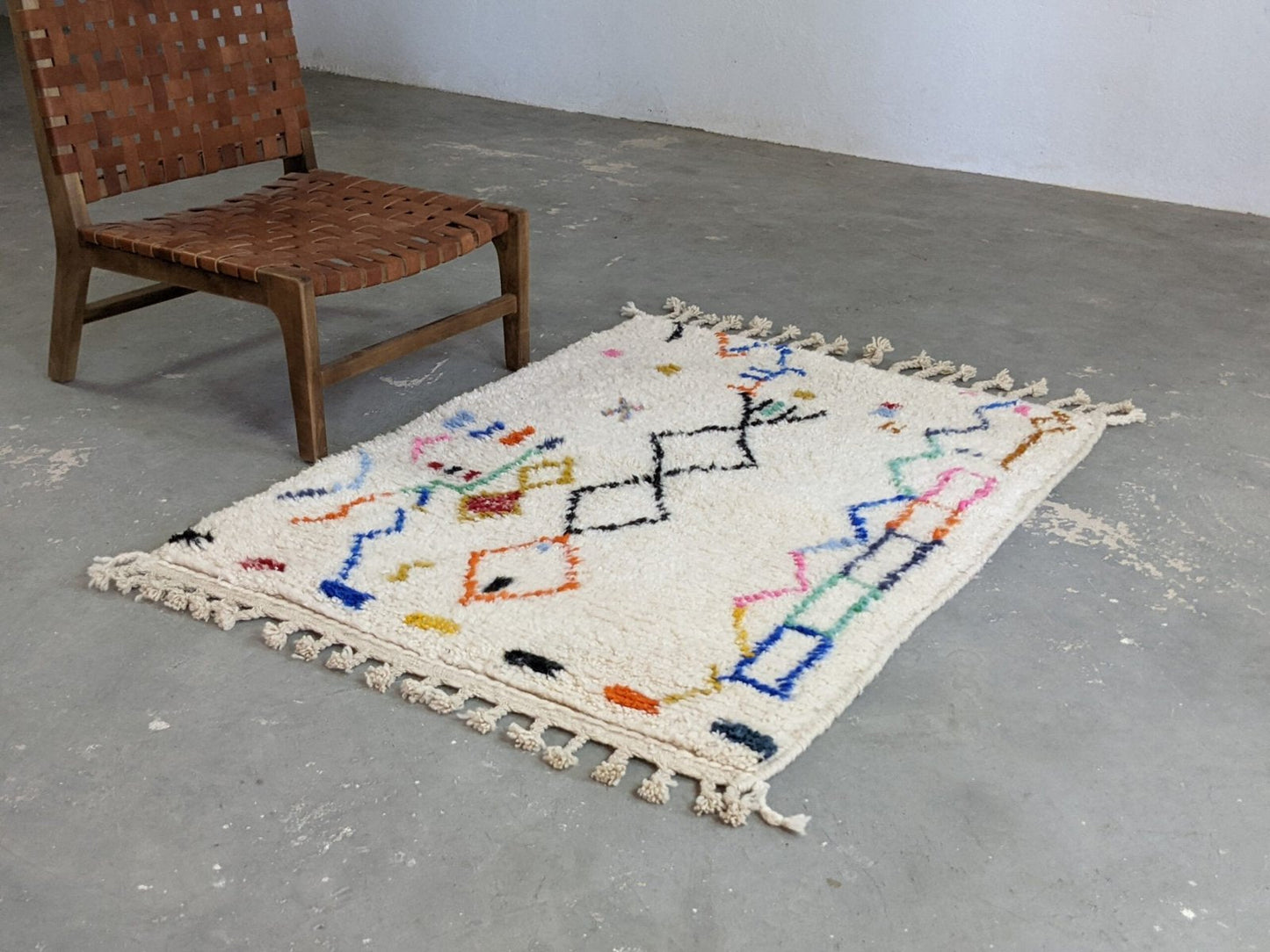 Petit tapis traditionnel Azilal 140 X 106 Cm