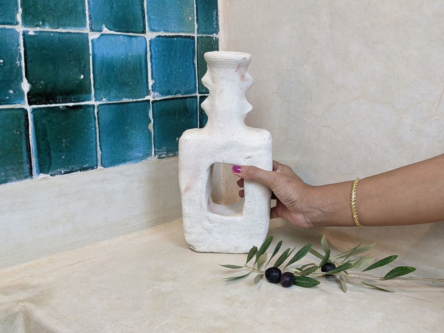 Porte-bougie en céramique #C500