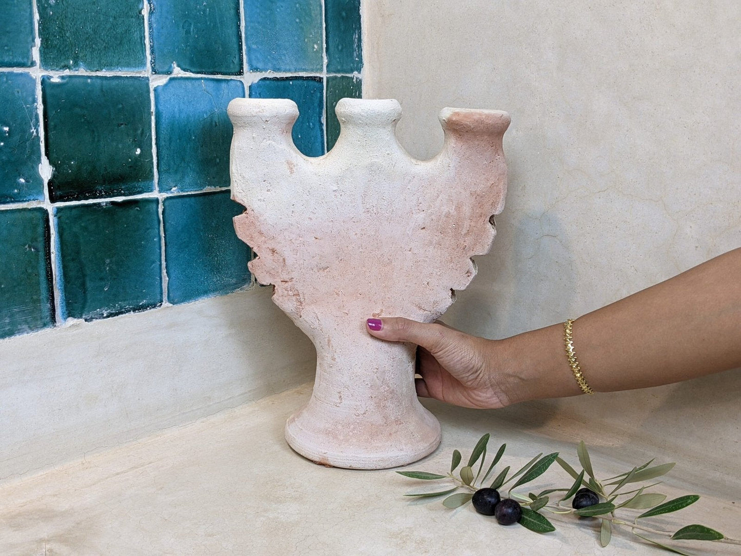 Porte-bougie en céramique #C800