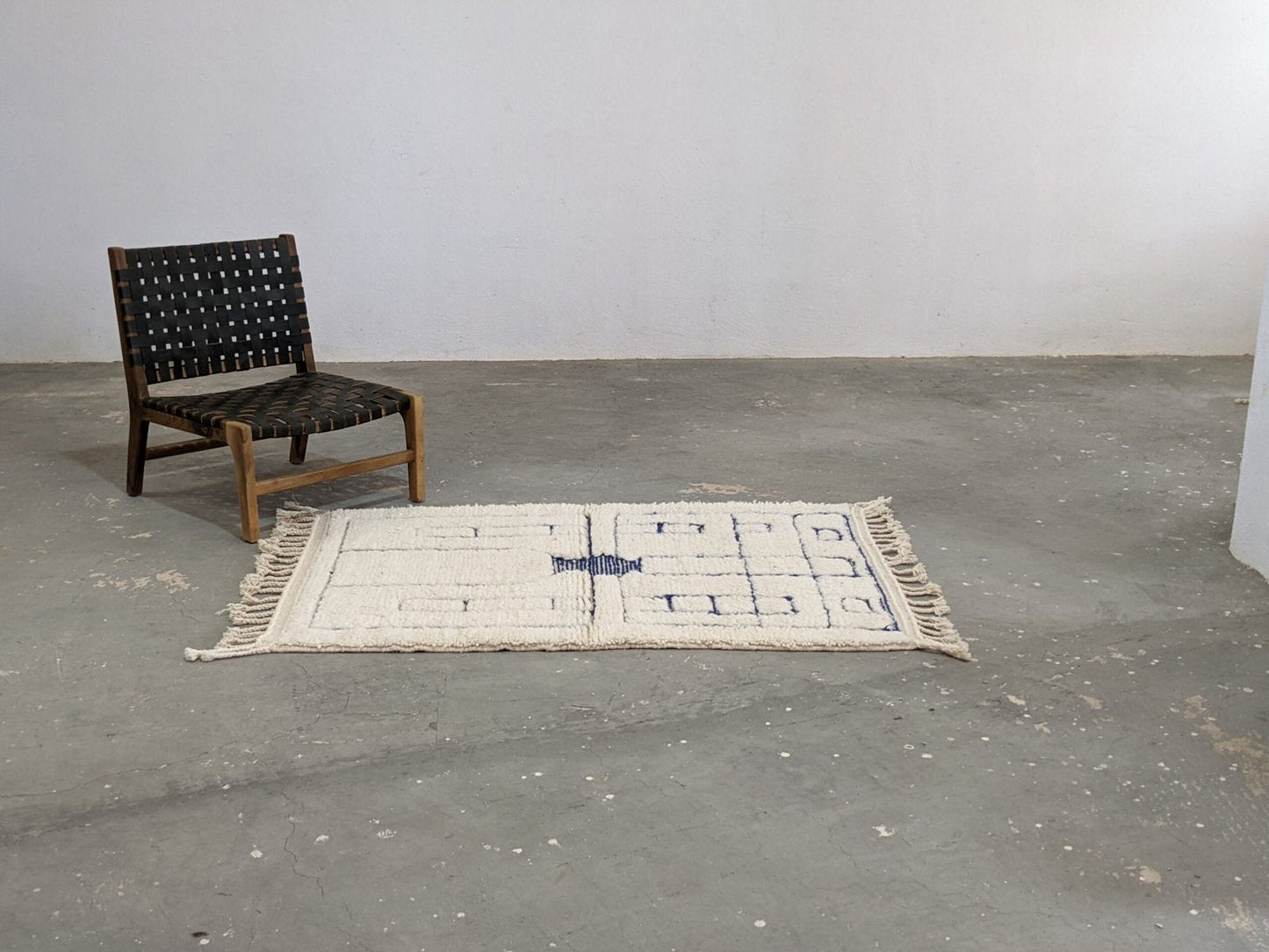 Petit tapis traditionnel Beni Ouarain 152 X 110 Cm