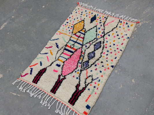 Petit tapis traditionnel Azilal 138 X 97 Cm